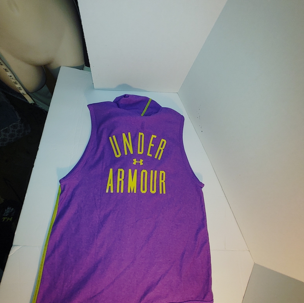 Under Armour Purple Reversible Zip Up Sleeveless Hoodie Jacket